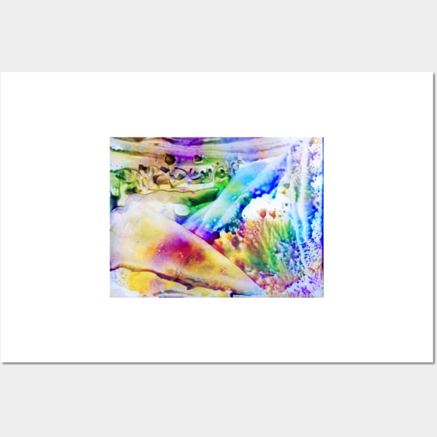 Encaustic Nr 04 - And the World Was Filled With Rainbow Colours Wall Art by Heatherian